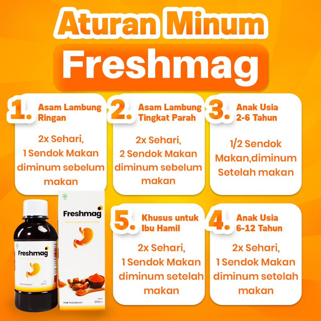 Original Freshmag - Madu Freshmag Atasi Masalah Sakit Maag &amp; Nyeri Asam Lambung Penambah Nafsu Makan 200ml