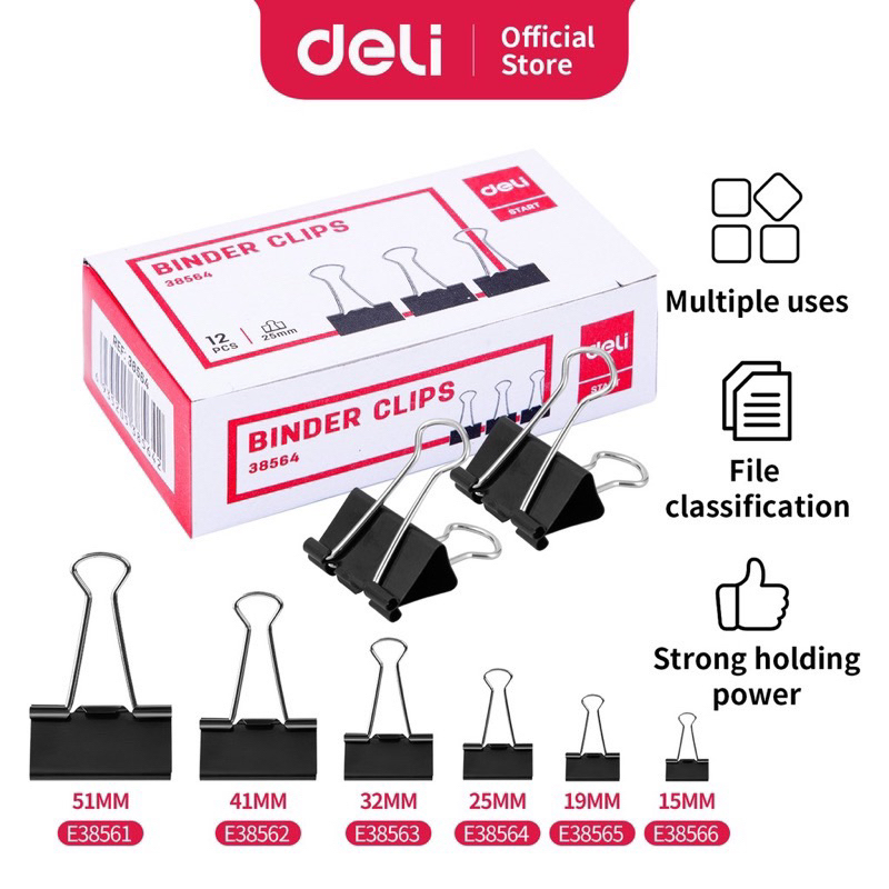 

DSX - Binder Clip 15MM Isi 12Pcs