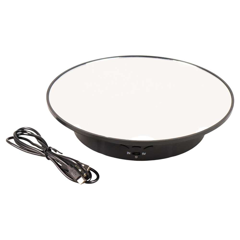 TaffSTUDIO Alas Putar Fotografi Mirror Rotating 360 Turntable 20cm