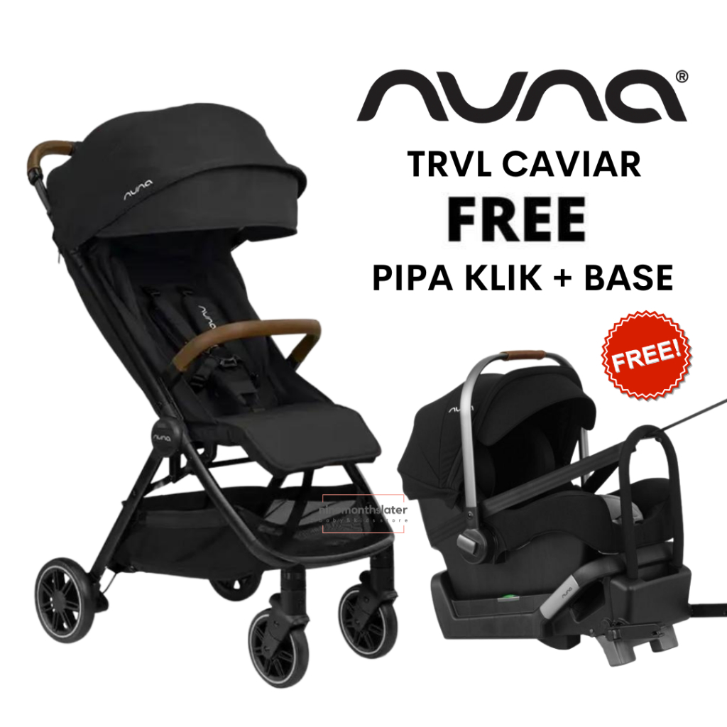 Nuna TRVL Stroller - Travel Cabin Kereta Dorong Caviar Pine Hazelwood Sapphire Rainbow Anak Bayi Baby Lightweight Enteng Autofold Pesawat