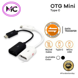 Kabel Data OTG Type C Micro USB Connector Port to Cable Konektor Printer Phone Laptop PC Notebook FlashDisk