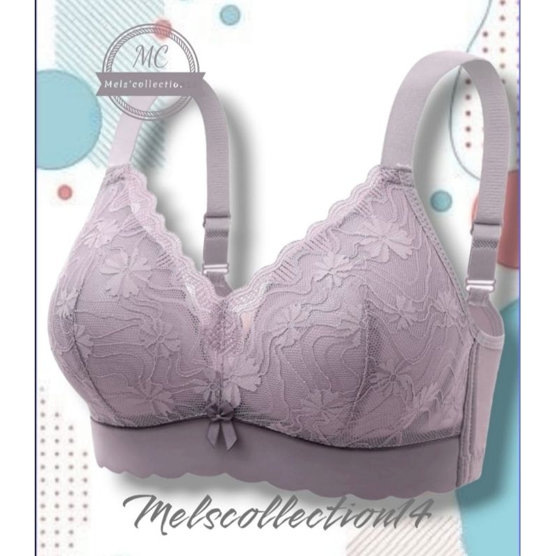 Bra tanpa kawat busa tipis bahan brokat premium cup B kait bh tally 2322 fashionable