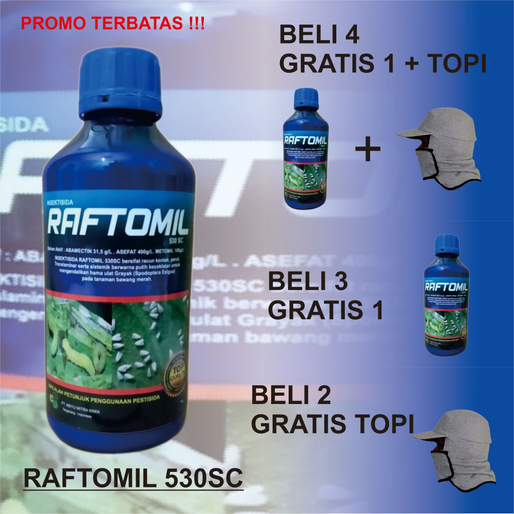 Raftomil 530 SC Abamectin Asefat Metom Insektisida 1Liter