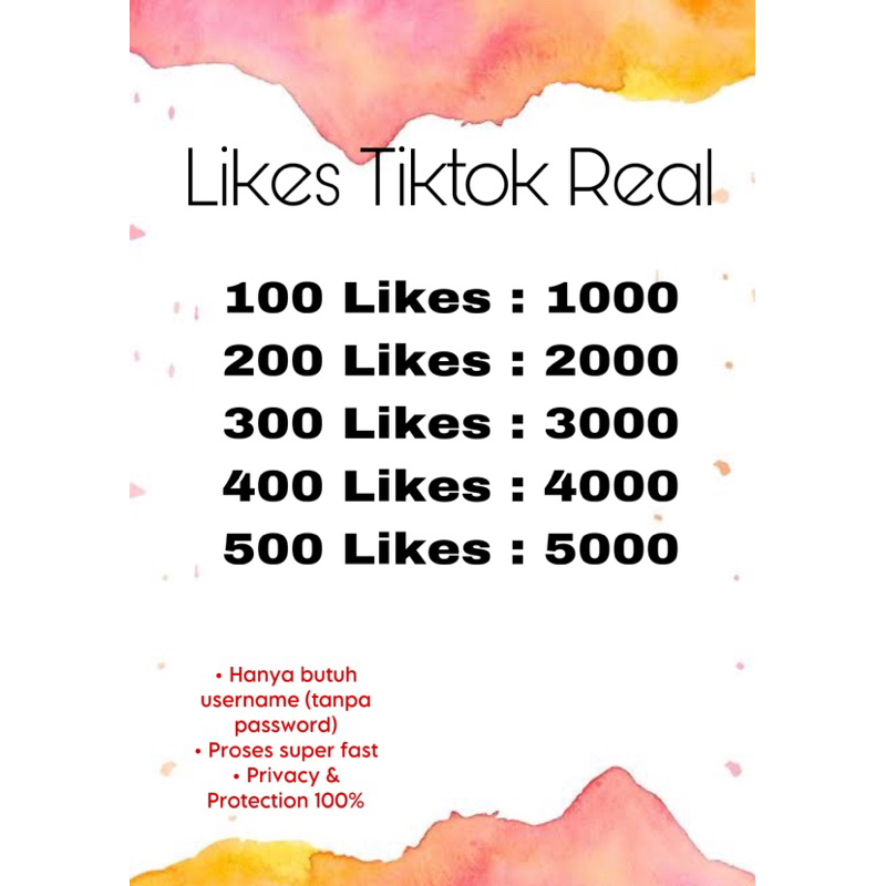 Likes Tiktok Real