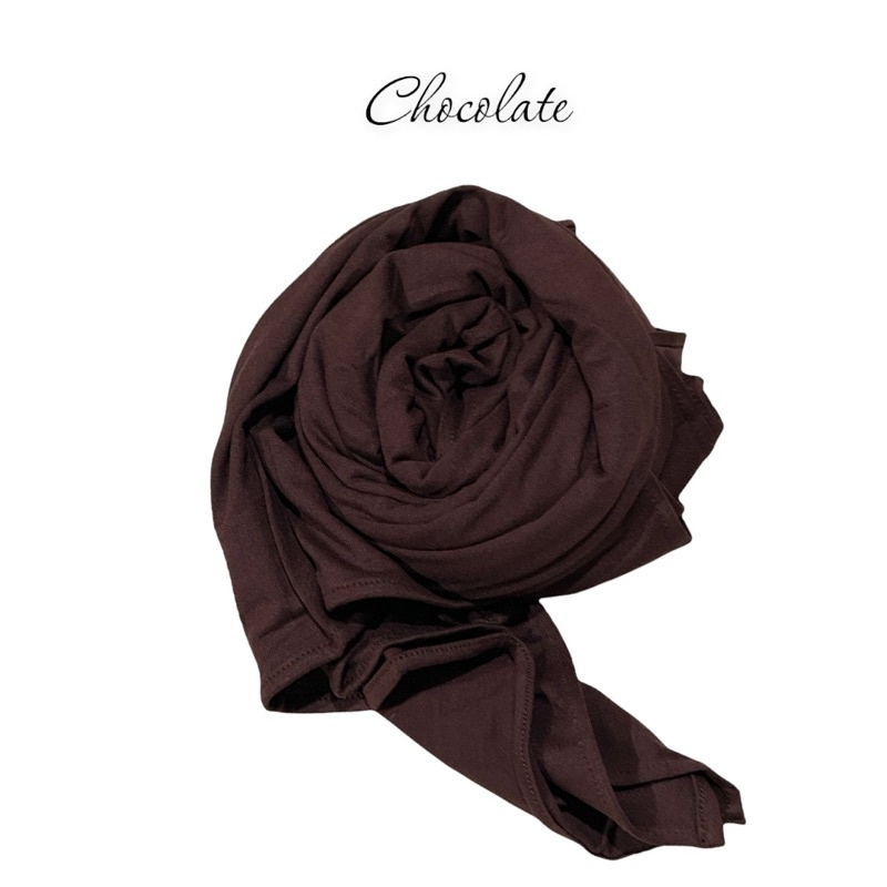Hijab Bergo sport nutup dada // Hijab sport volly jumbo jersey premium-choco