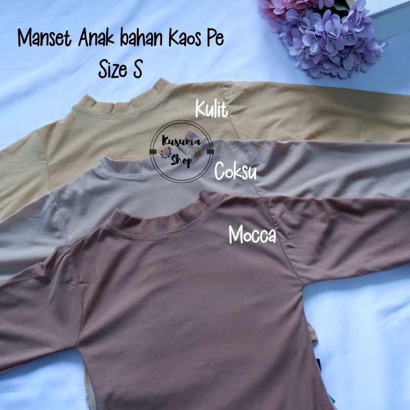 Manset Anak bahan Kaos PE size S Usia 1-3tahun