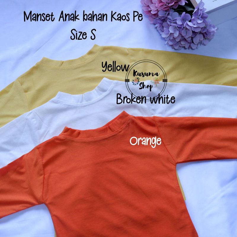 Manset Anak bahan Kaos PE size S Usia 1-3tahun