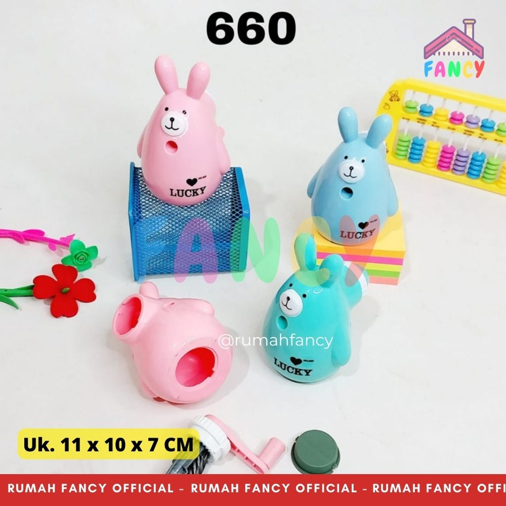 

Serutan Rautan Meja Putar Fancy Karakter Anak PREMIUM Cute Rabbit 660 Bulat Lucu Unik Murah Berkualitas