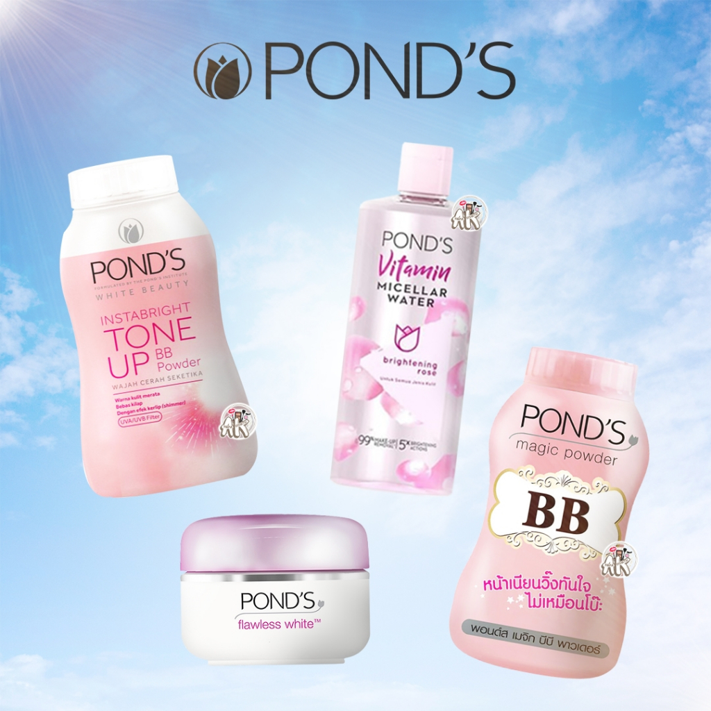 PONDS FACIAL FOAM SERIES ( UV PROTECT SUN SERUM / CLEAR SOLUTIONS FACIAL SCRUB / BERRY GLOW / MATCHA CLEAR / BRIGHT BEAUTY CREAM SPF 30 PA ++/ WHITE BEAUTY/ PURE WHITE / MICELLAR WATER ROSE / BB MAGIC POWDER / MOISTURIZER GEL )