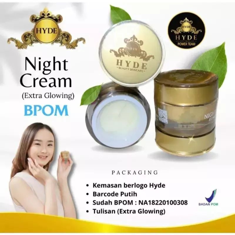 NIGHT CREAM BPOM/FORTE HYDE BEAUTY SKINCARE ORIGINAL