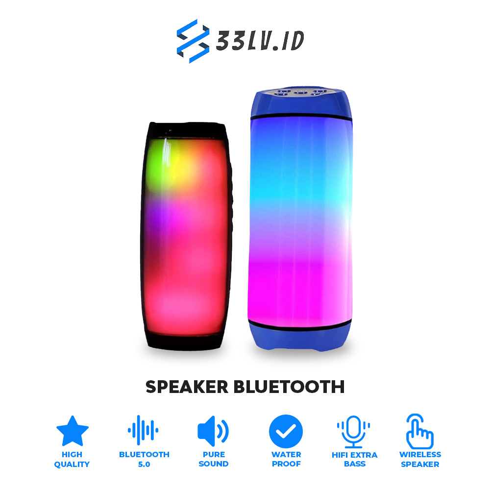 【33LV.ID】2MODEL Speaker Bluetooth 5.0 TG157/TS-100 LED Pulse Wireless USB SUPER BASS MINI