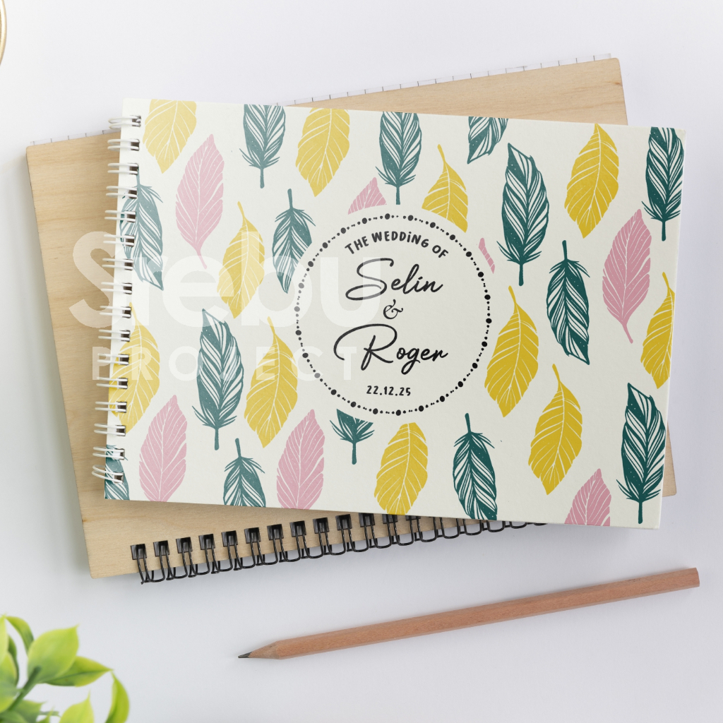 

(SR031) Buku Tamu Pernikahan Hardcover dan Softcover murah / Guest Book Isi 310 Tamu