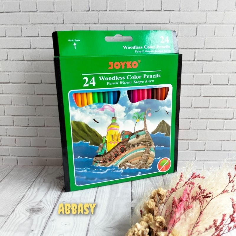 

YUH Color pencil / pensil warna joyko CP-104 / 24 warna panjang