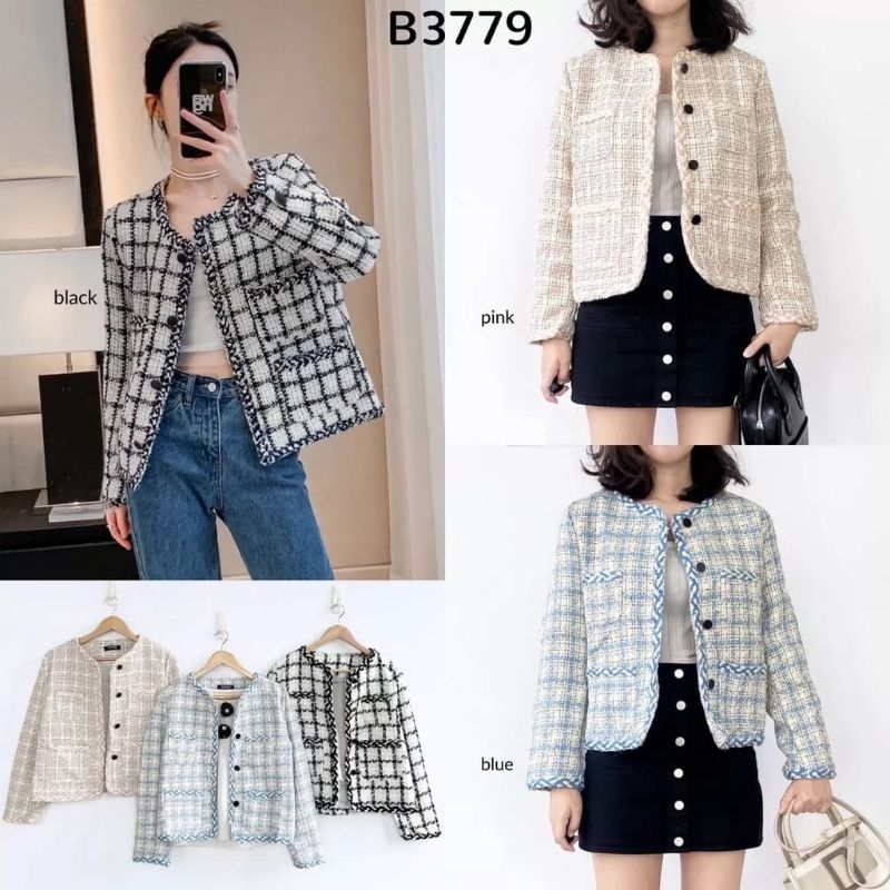 KINNAR BLAZER PREMIUM IMPORT/FULL FURING/ BLAZER WANITA/OUTER WANITA