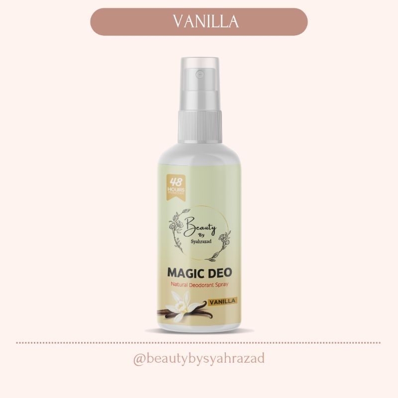 magic deo deodoran spray tawas alami varian vanilla