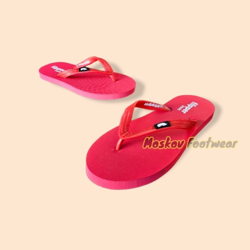 Sandal Santai Kekinian Fipperr Classic | Sendal Jepit Pria | Japit Colorfull Red