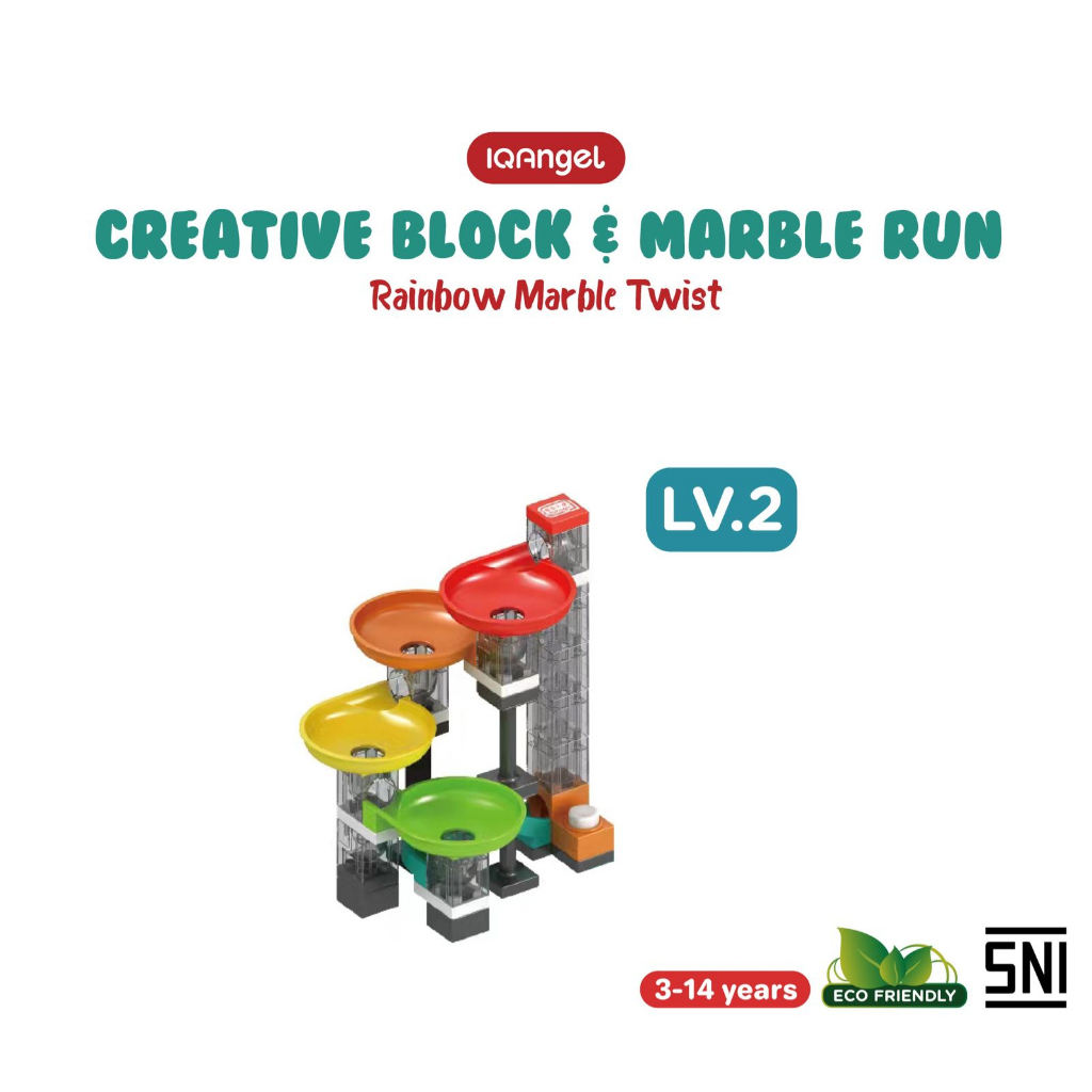 Mainan Edukasi - IQ Angel Creative Block Rainbow - Mainan Block Anak