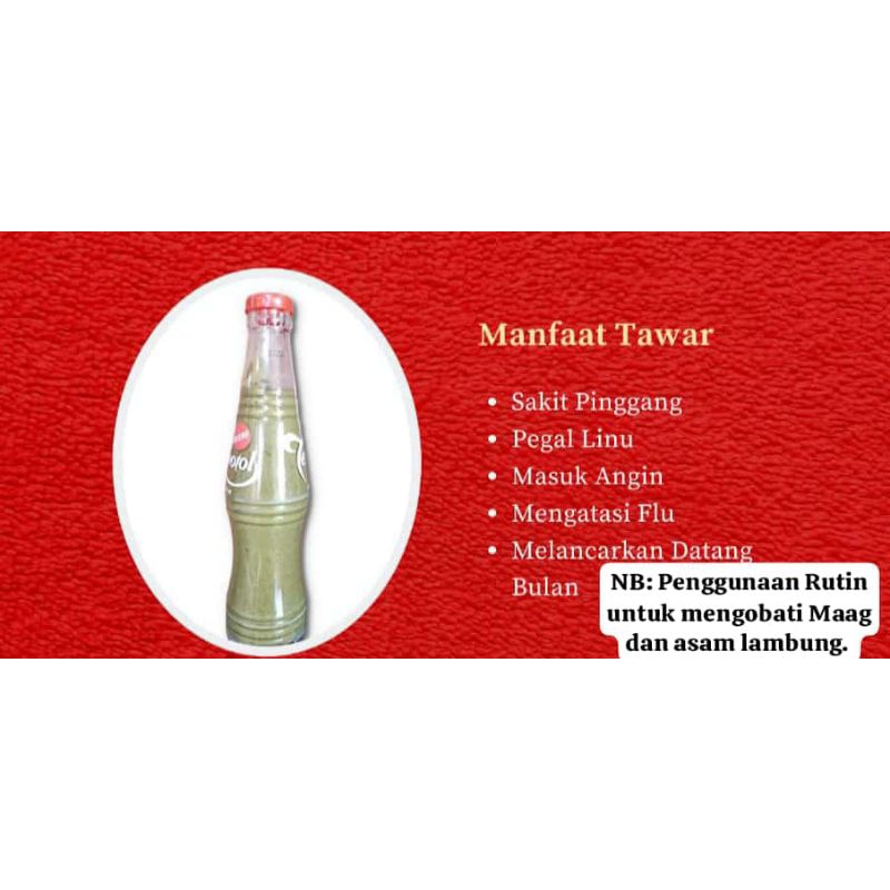 Tawar nguda tawar karo  jamu karo kesaya asli manjur sekali