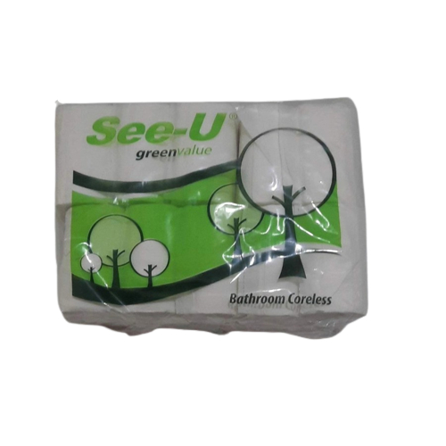 Tissue See U Green Coreless Bathroom / Tisu Toilet / Tisu Warteg / Tisu Gulung isi 10 Roll 2 Ply Murah meriah