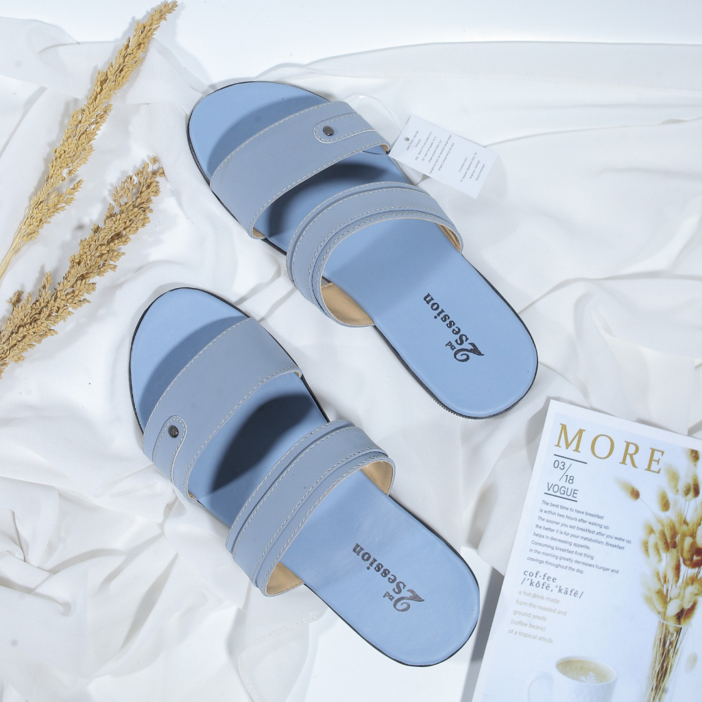 Sandal slide Cewek Nevada Sendal Slop Wanita Teplek Simple Premium Original Wanita terbaru Sandal Slop Cewek Rajut sendal wanita Murah sandal wanita second session terbaru