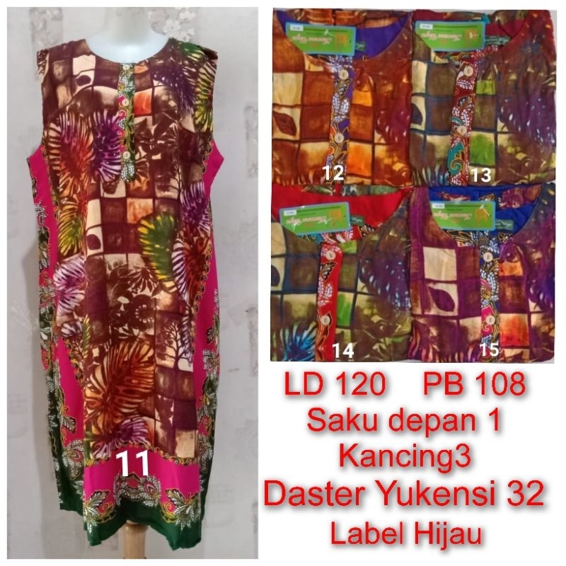 Daster Kencana Ungu Yukensi 32  LD 120cm Label Hijau