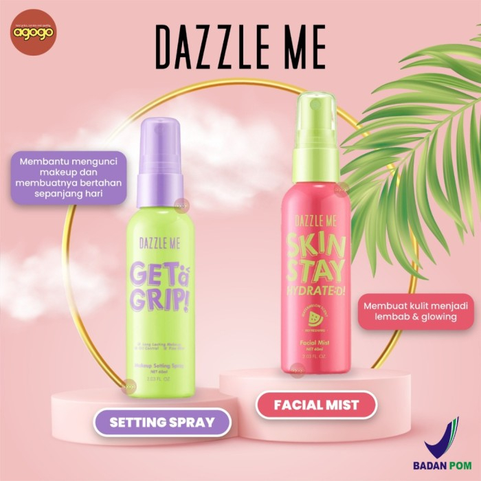 DAZZLE ME Get a Grip! Makeup Setting Spray | Skin Stay Hydrated! Facial Mist