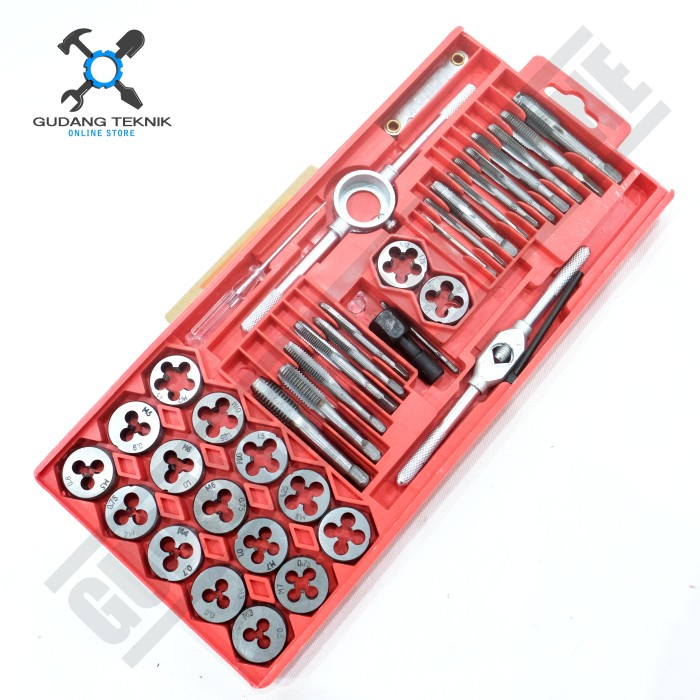 SET Hand Tap Die 40 Pcs KDK TND202 KODENKI / Alat Snai Snei Senai Tap Ulir 40Pcs TND 202 KODENKI