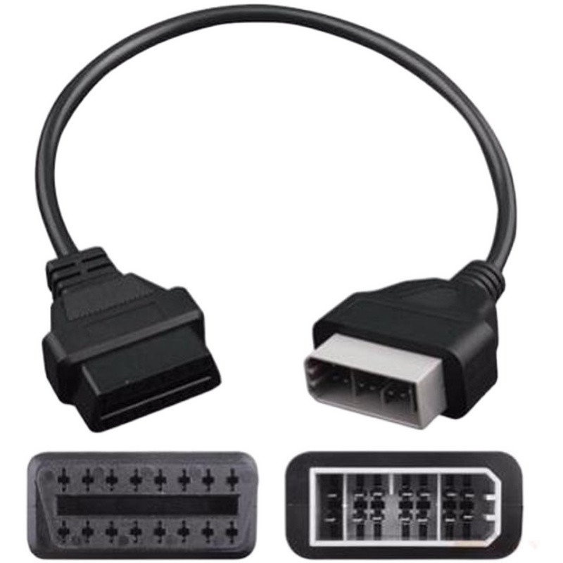 Diagnostik 14pin To Obd 2 Obdii 16pin Untuk Nissan Ayo Beli