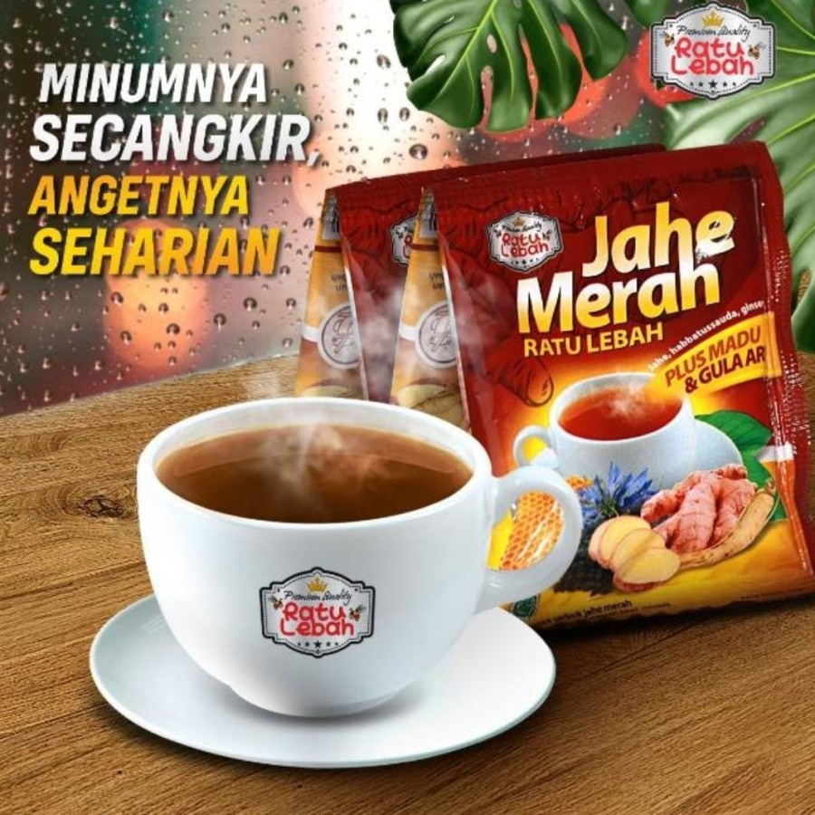 

Jahe Merah Ratu Lebah Plus Madu & Gula Aren - 1 Renceng 12 Sachet