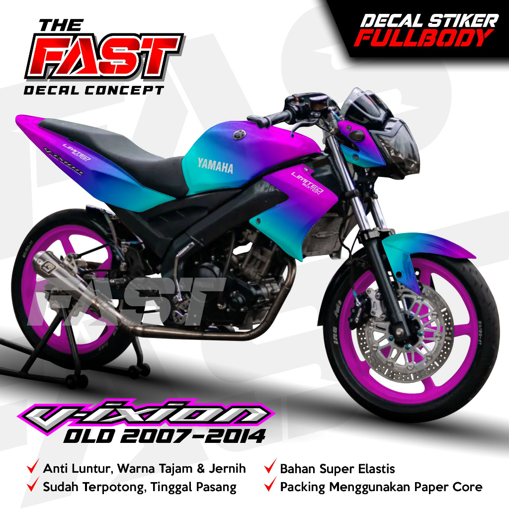 TERBARU Decal Sticker Variasi Fullbody Vixion Lama 2007-2014 - Dekal Stiker Vixion Lama 2007-2014 Bu