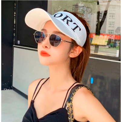 DHIO - TOPI SENAM WANITA KOREA SUMMER SPORT CAP ZUMBA PANTAI VISOR TOPI SPORT GOLF OLAHRAGA OUTDOOR ANTI UV