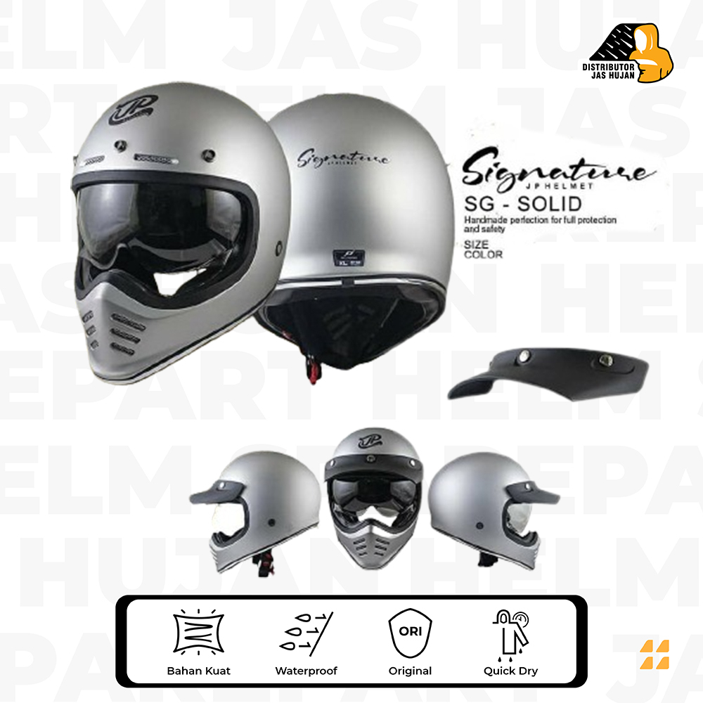 Helm Retro JP Signature Silver
