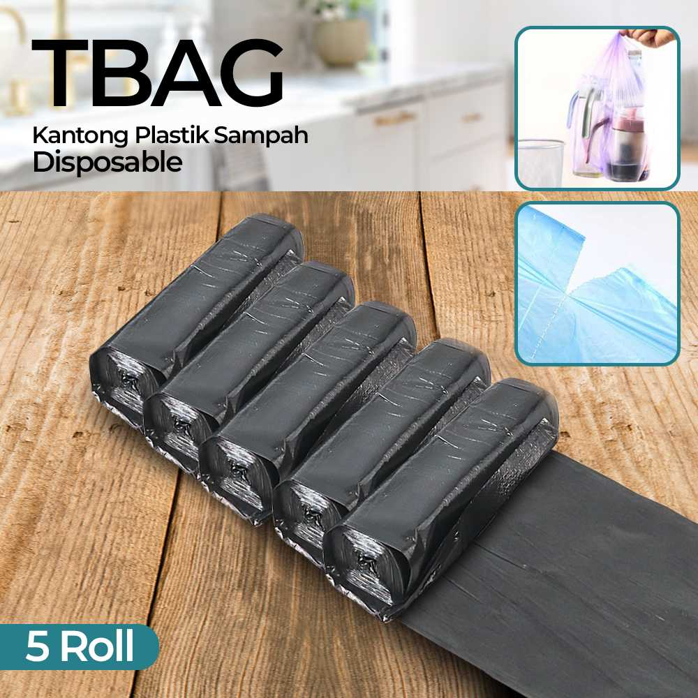 Kantong Plastik Sampah Roll Kecil 45x50cm 5 Roll (100pcs) Disposable Trash Bag