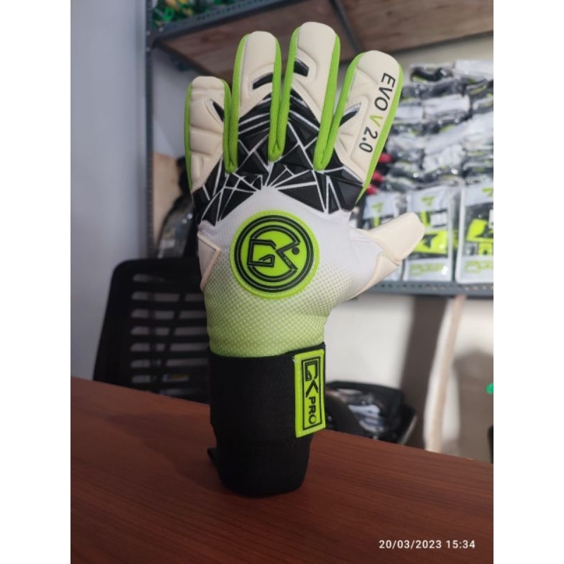 Sarung tangan kiper GK PRO EVO V LIME / sarung tangan kiper pria dewasa /sarung tangan kiper lengket
