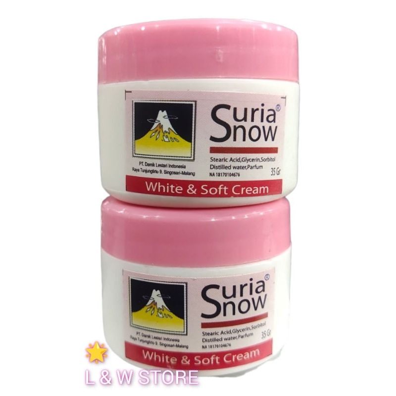 Suria Snow White &amp; Soft Cream 35gr/Cream Pemutih Bpom