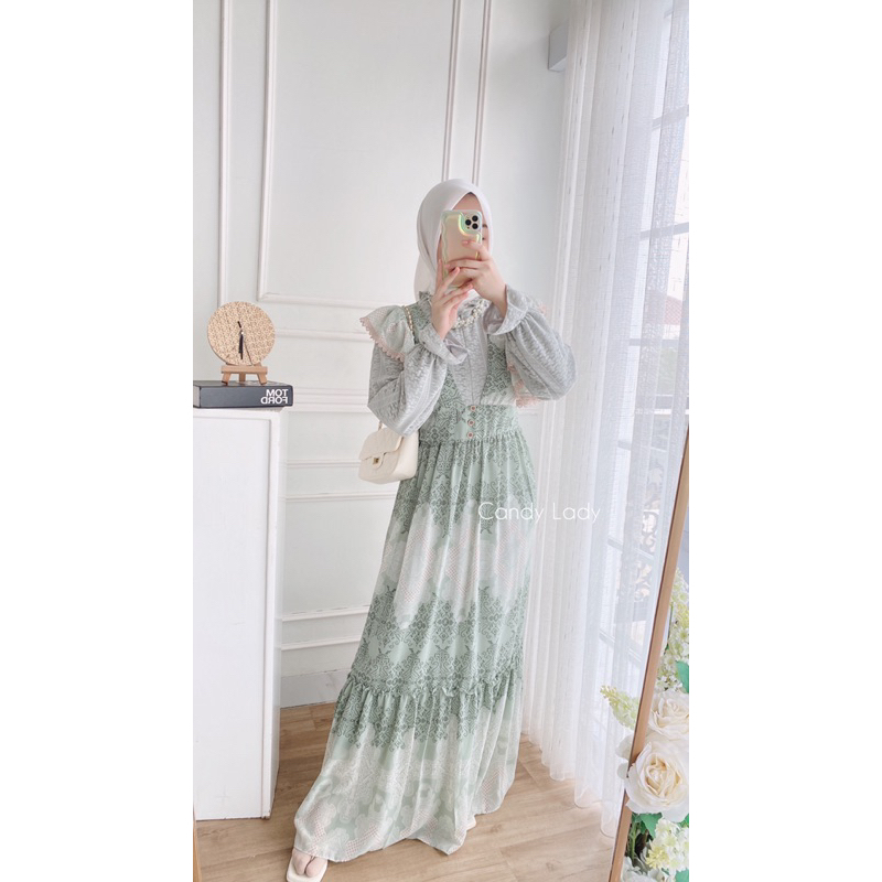 Kevani Lace Ruffle Maxi