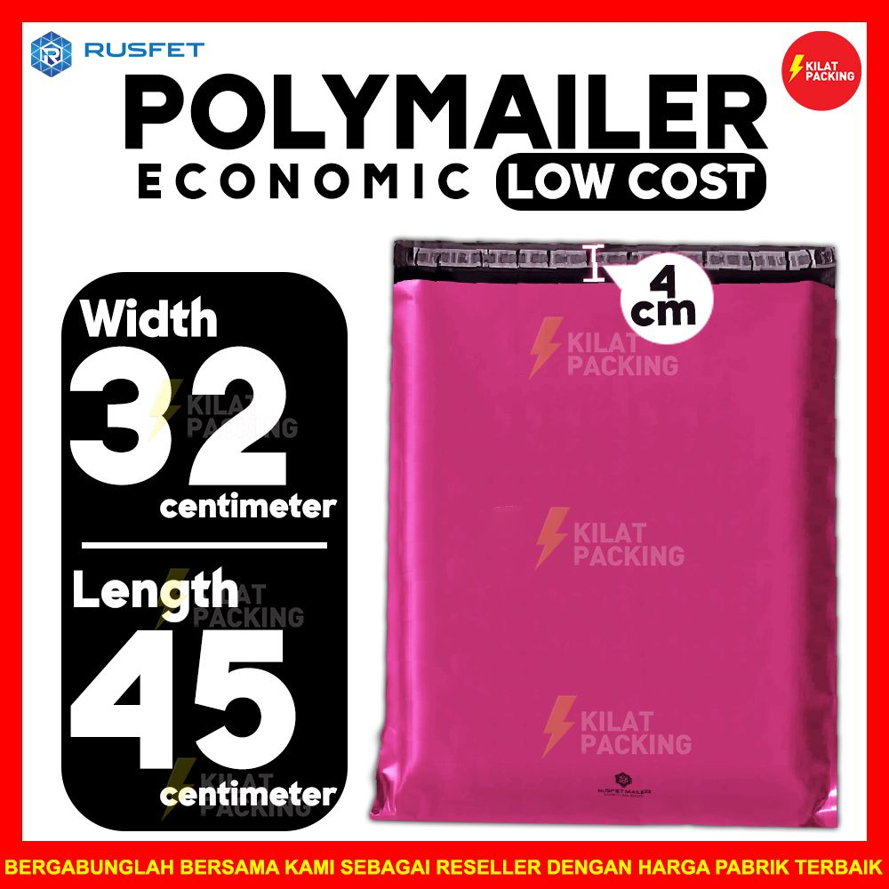 

Amplop plastik packing kado polymailer warna pink pack low cost 32x45