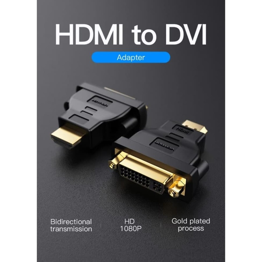 Vention Converter HDMI male to DVi Female Adapter Komputer Monitor