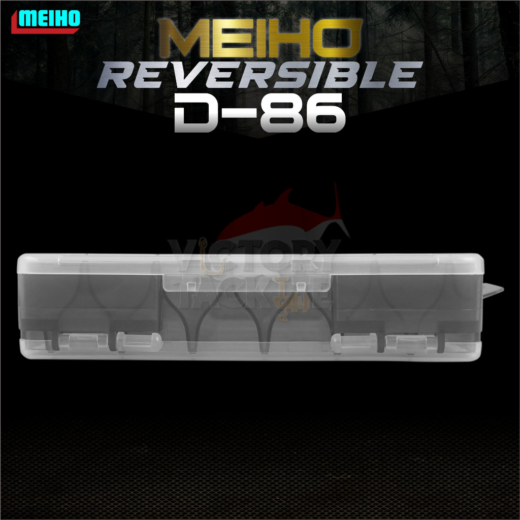 Meiho Reversible D-86 Black | Kotak Umpan Pancing | Box Umpan | Box Lure