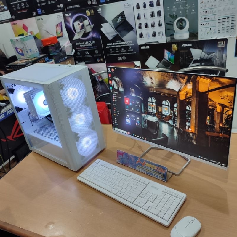 White Set PC Intel i5 gen 12 Led HP 24" SLIM White