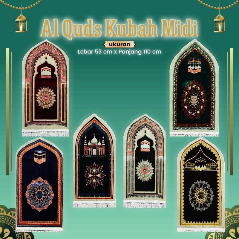 Sajadah Al Quds Kubah Tebal 53×105 cm / Sajadah Kubah