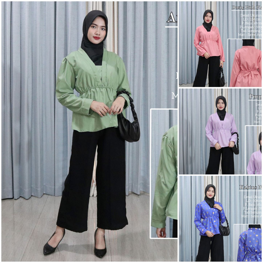 IZANY BLOUSE Wanita Tali Serut  / Atasan Wanita 006