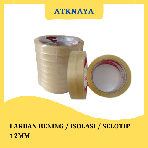 

lakban bening / isolasi / selotip 12mm