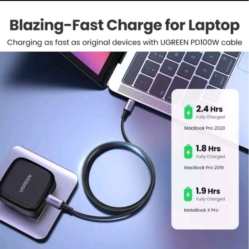 Ugreen Kabel USB C to USB C 5A 100 Watt Ugreen Kabel USB C PD Charging