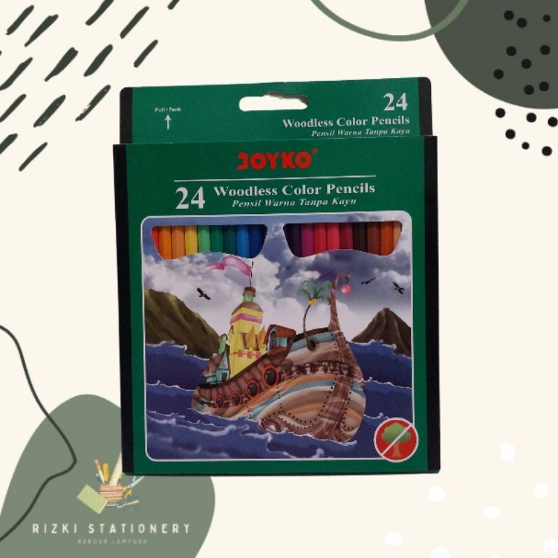 

Pensil Warna Joyko 24 warna Panjang / Woodless Color Pensil