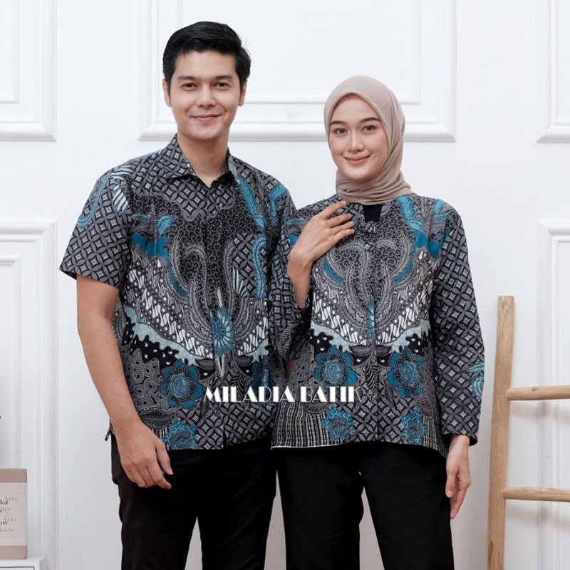 BAJU BATIK WANITA MODERN MONALISA GENES M,L,XL asli PEKALONGAN