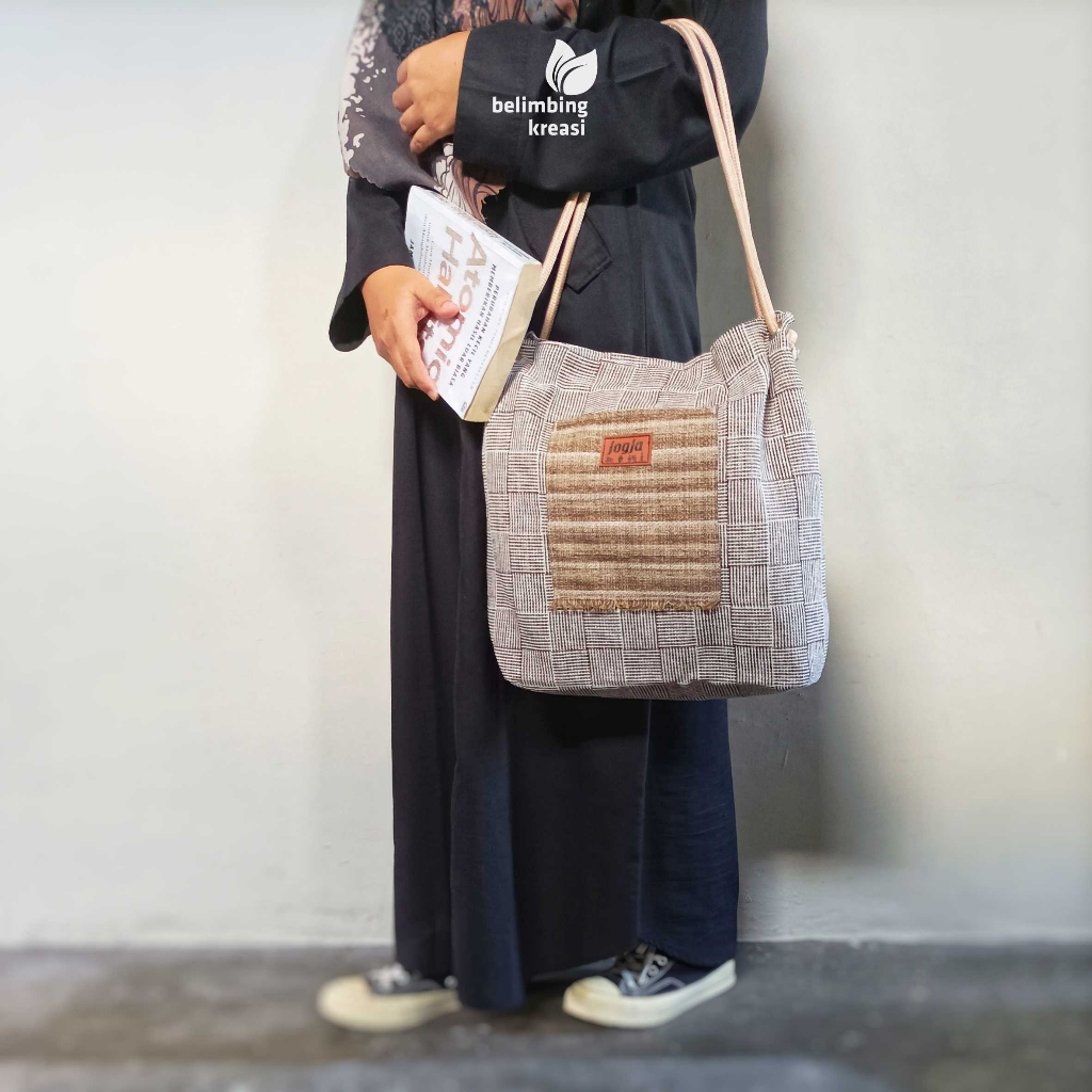 Totebag wanita korean style Tas khas Jogja Tas pantai jinjing ibu-ibu Hand bag cewek Tote hobo untuk