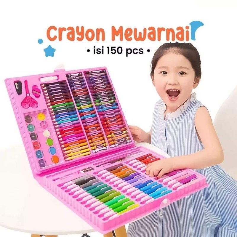 

Crayon Set Isi 150pcs / Pensil Mewarnai Anak / Pensil Warna Sekolah