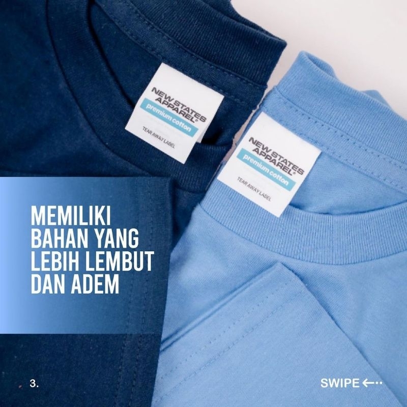 Kaos Polos Lengan Pendek Cotton Combed 24s