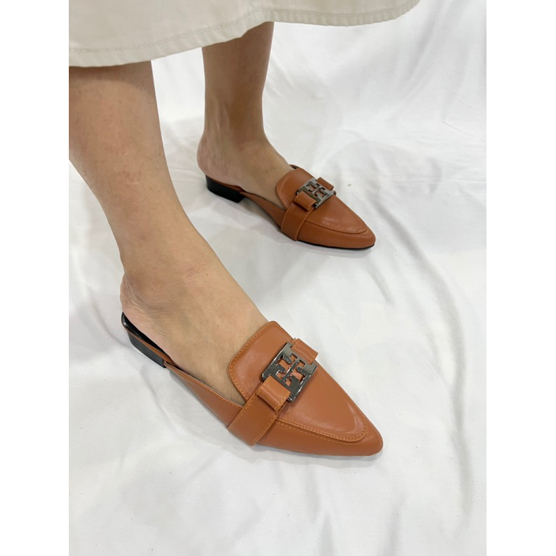 sendal flatshoes wanita terbaru kekinian bahan dove 2cm LOUISDEAR B124